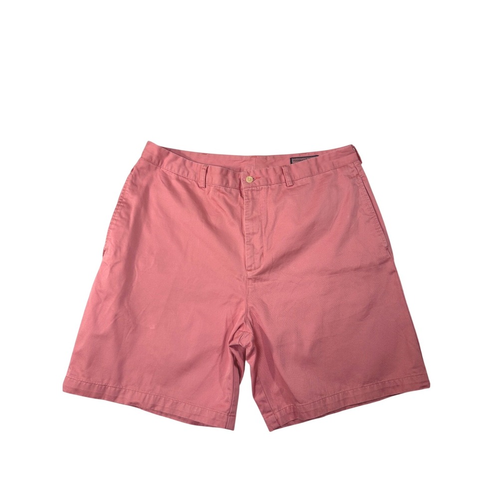 Vineyard Vines Mens 38 Breaker Shorts Salmon Pink Cotton Twill Flat Front Preppy